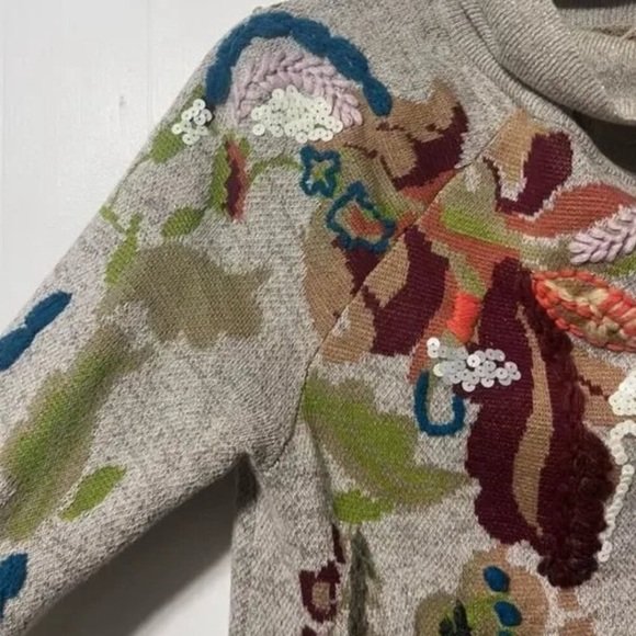 Knitted & Knotted Swing Petal Sweater Dress, Large - Picture 5 of 8